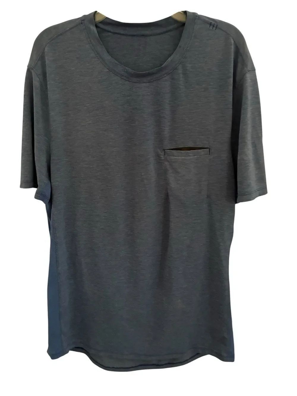 Lululemon Short Sleeve Pocket Tee - Blue Gray Mens Size L